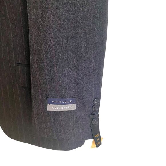 Hamilton 2-Piece Suit 40S Blazer and 33R Pants Polyester Worsted Wool NEW NWT - Picture 12 of 14